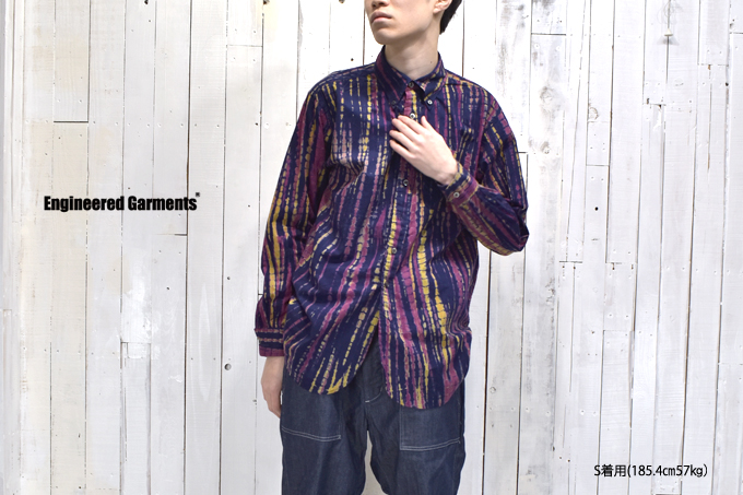 ENGINEERED GARMENTS 19 Century BD Shirt - Lawn Batik 【返品・交換不可】Stripe