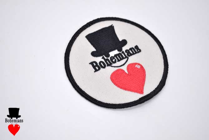 Bohemians Love & Hat Smile Iron On Patches