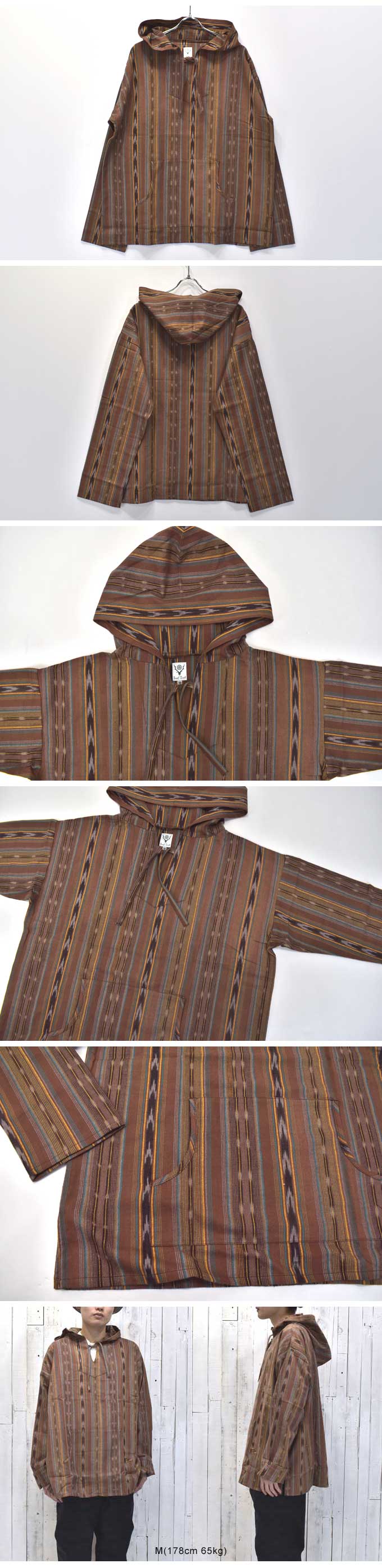 South2 West8 Mexican Parka (Cotton Cloth / Ikat Pattern)【価格はお問い合わせください。】