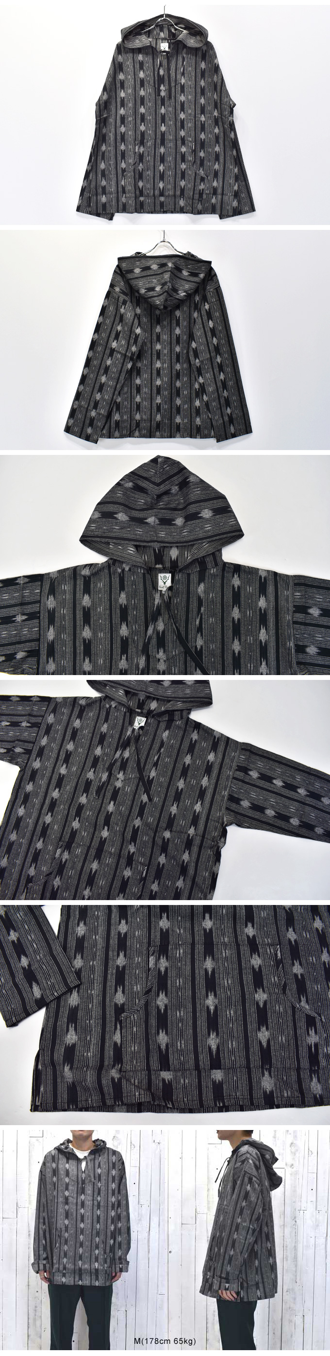 South2 West8 Mexican Parka (Cotton Cloth / Ikat Pattern)【返品・交換不可】