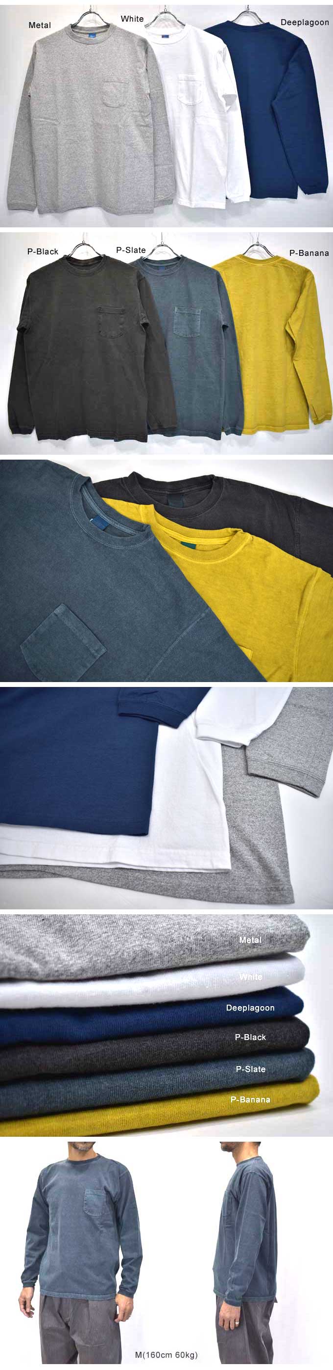 GOOD ON L/S Pocket Crew Neck T-Shirts