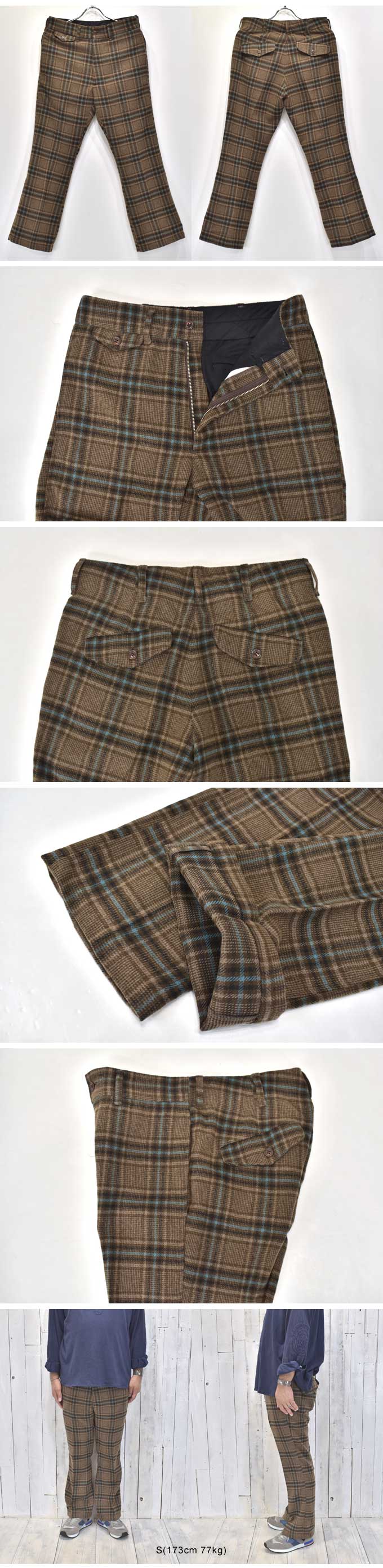 Needles F.P.Boot-cut Trouser(Plaid Tweed)【返品・交換不可】