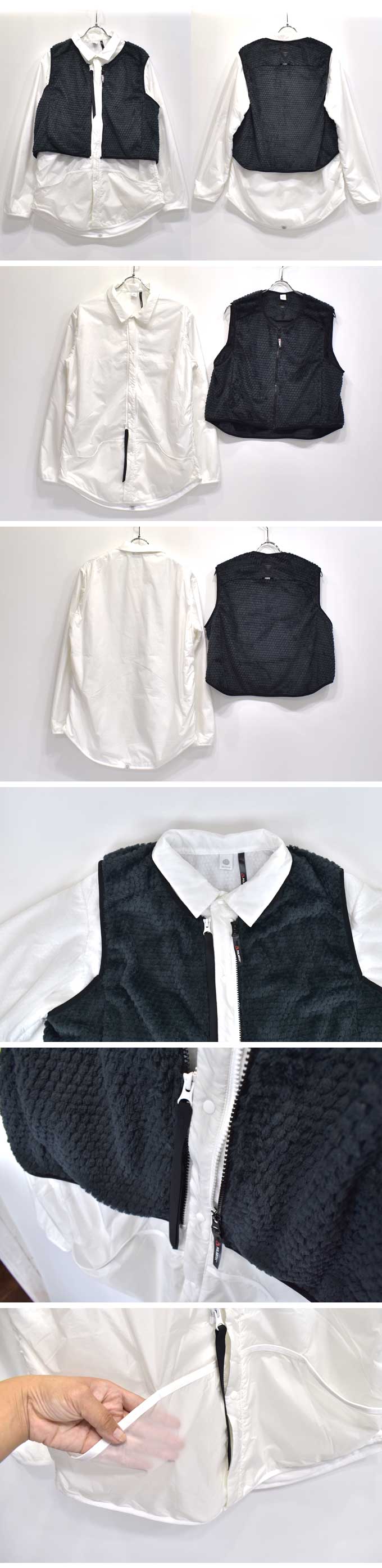 convex liner shirt + convex vest /(cubetex x POLARTEC® α) / White