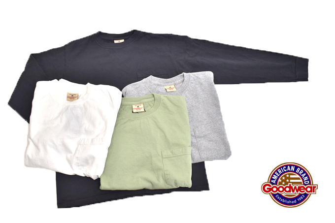 GOOD WEAR L/S POCKET TEE