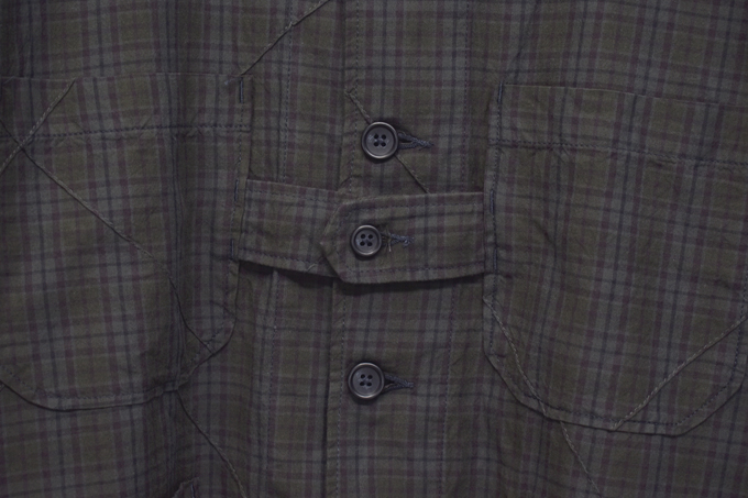 ENGINEERED GARMENTS Cardigan Jacket  Pintuck Small Plaid【返品・交換不可】