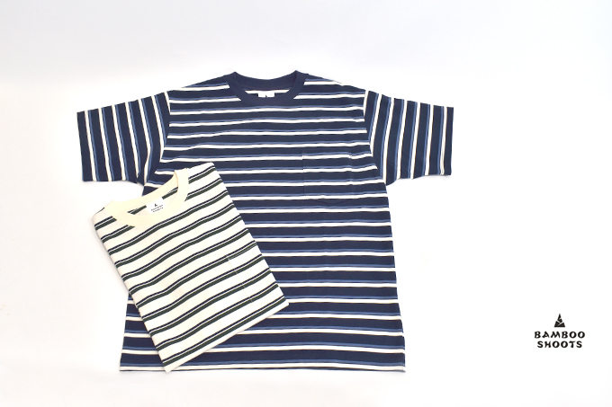 BAMBOO SHOOTS MULTI STRIPE TEE SHIRT