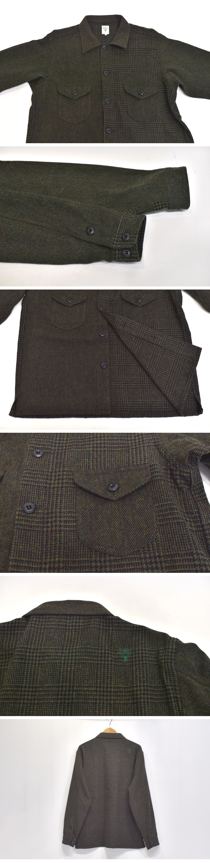 South2 West8 SMOKEY SHIRT - TWEED / CRAZY PATTERN