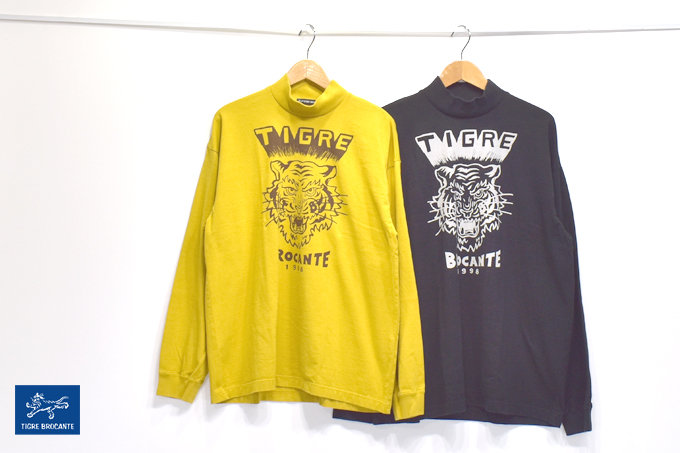 TIGRE BROCANTE Roar TB モックネック ベニスビーチ リブL/S T