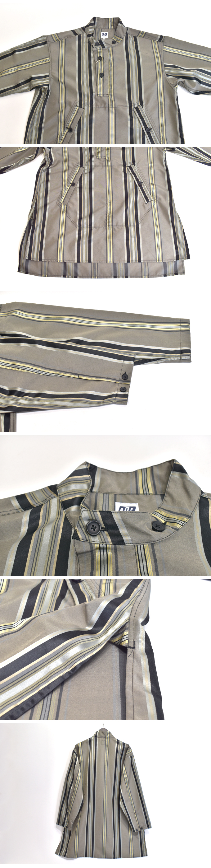 AIE MDL SHIRT - POLYESTER MULTI WIDE STRIPE