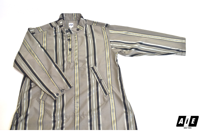 AIE MDL SHIRT - POLYESTER MULTI WIDE STRIPE