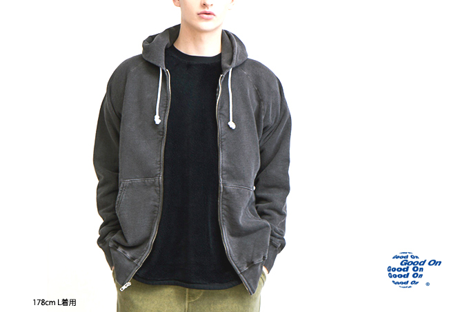 GOOD ON RAGLAN ZIP HOOD SWEAT(502P)