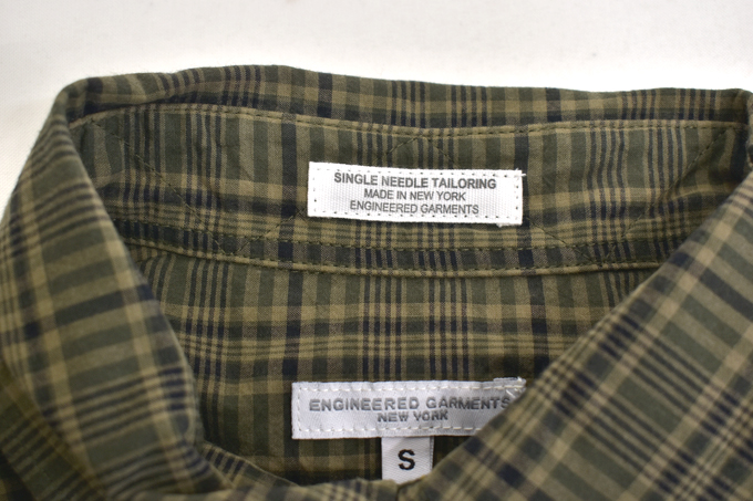 19 CENTURY BD SHIRT - COTTON MADRAS CHECK / Olive / Brown