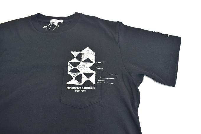 ENGINEERED GARMENTS Printed Cross Crew Neck T-shirt-Giraffe