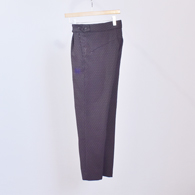 Needles TUCKED SIDE TAB TROUSER - PE/R/PU GEOMETRIC JQ.