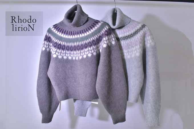 Rhodolirion BRUSHED LOPI TURTLE NECK SWEATER　【返品・交換不可】 