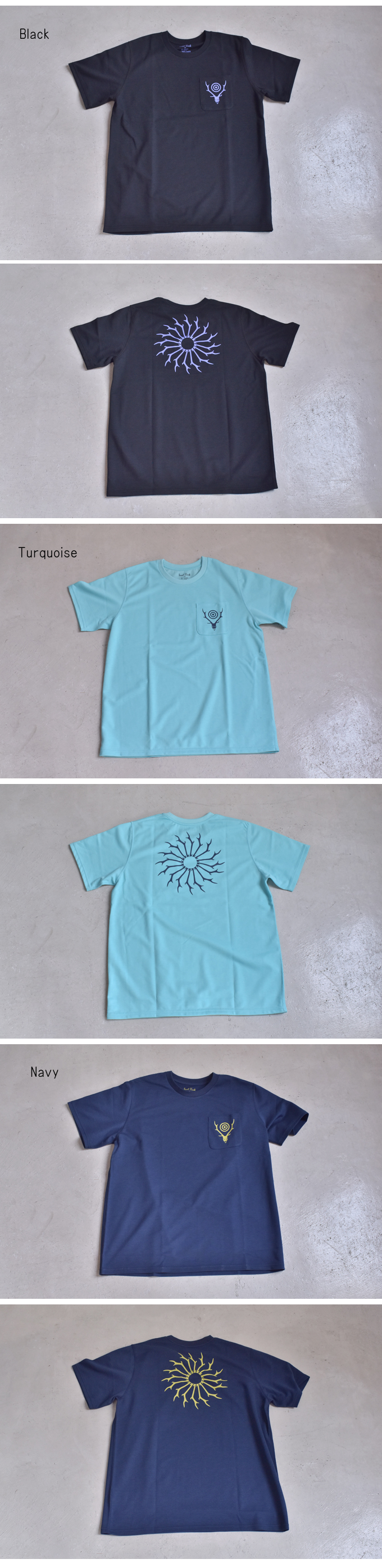 South2 West8 S/S ROUND POCKET TEE - CIRCLE HORN