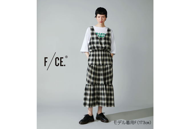 F/CE CHECK TIERED ONE PIECE