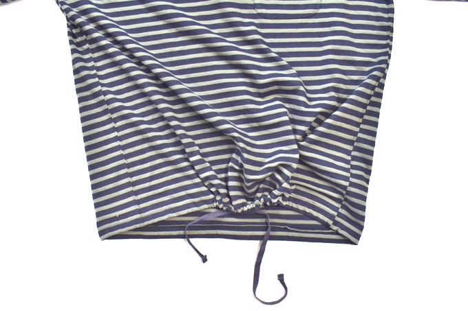 ENGINEERED GARMENTS ZIP MOCK NECK - PC STRIPE JERSEY