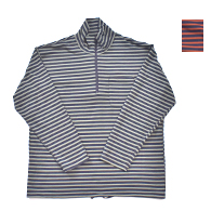 ENGINEERED GARMENTS ZIP MOCK NECK - PC STRIPE JERSEY