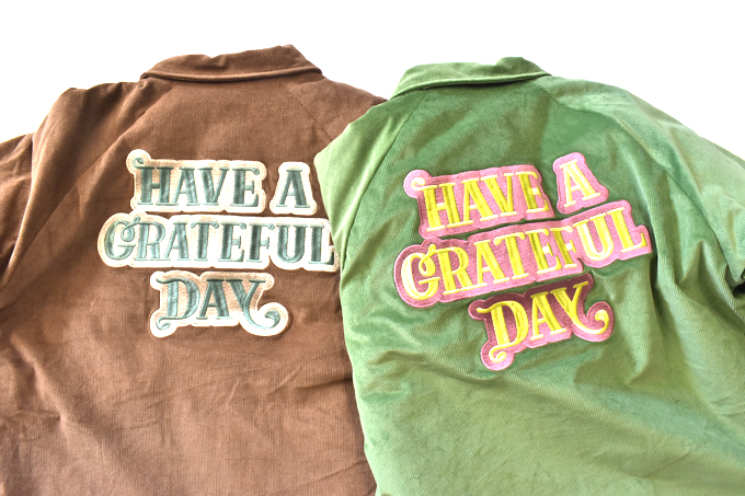 HAVE A GRATEFUL DAY CORDUROY BOA COACH JACKET