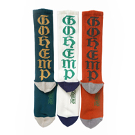 GOHEMP BOUCLE LOGO PILE CREW SOCKS