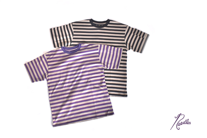 Needles Needles / ニードルズ S/S CREW NECK TEE - COTTON STRIPE JERSEY