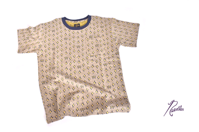 Needles S/S CREW NECK TEE - C/AN PAPILLON&FLORAL JQ.