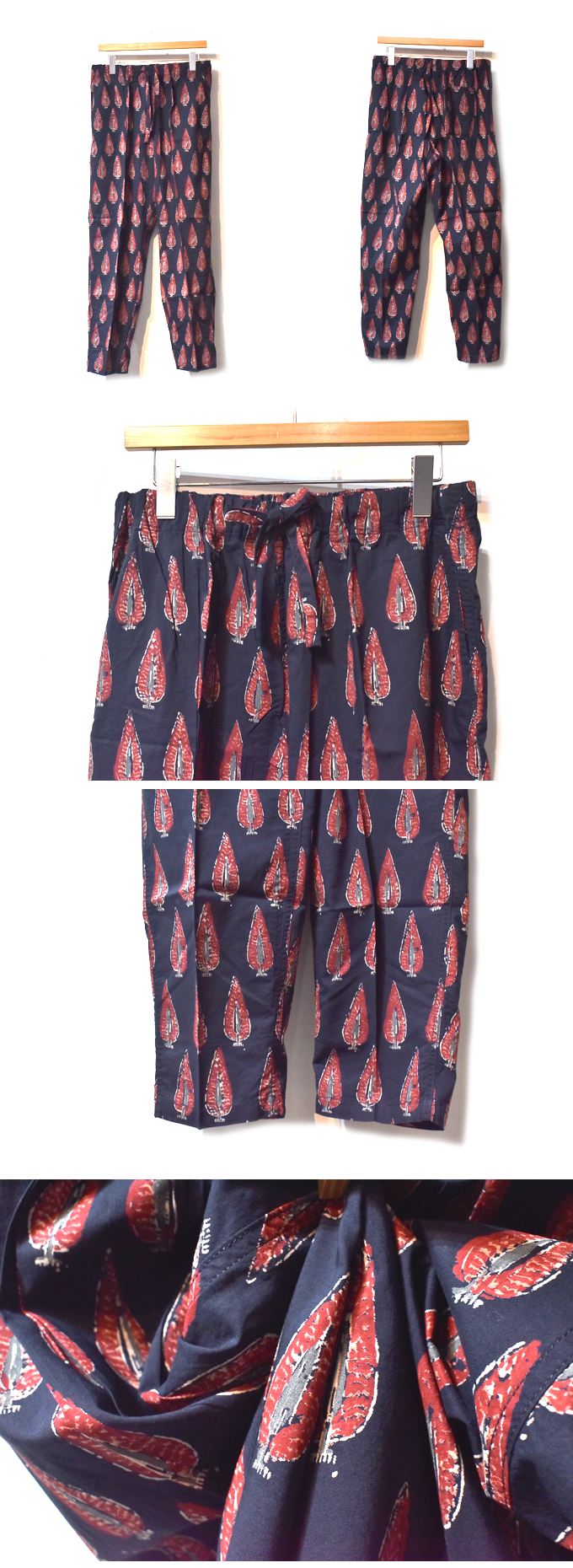 South2 West8  STRING SLACK PANT - COTTON CLOTH / BATIK PRINTED