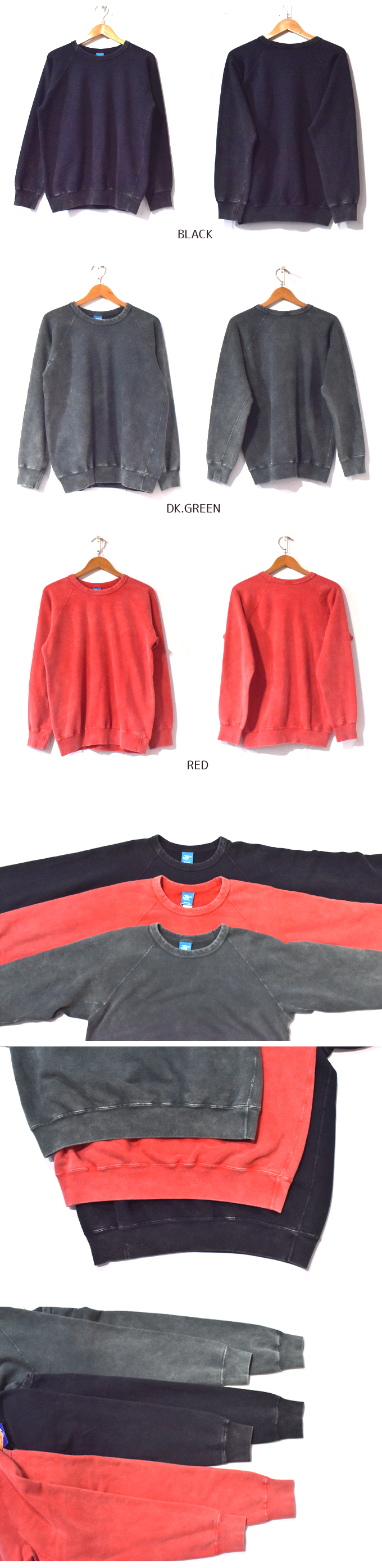 GOOD ON  RAGLAN CREW SWEAT VINTAGE DYE