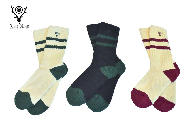 South2 West8 RIBBED SOCKS - LINE SKULL & TARGET