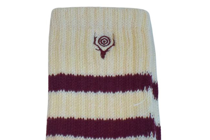 South2 West8 RIBBED SOCKS - LINE SKULL & TARGET