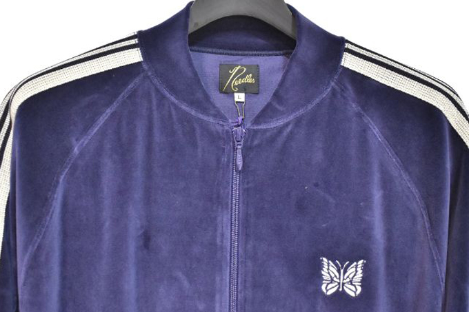 Needles RIB COLLAR TRACK JACKET - C/PE VELOUR