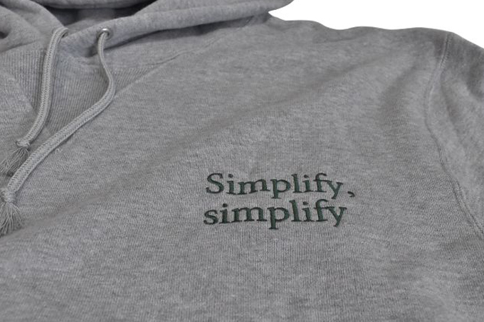 South2 West8 EMB. HOODED SWEAT SHIRT - COTTON FRENCH TERRY