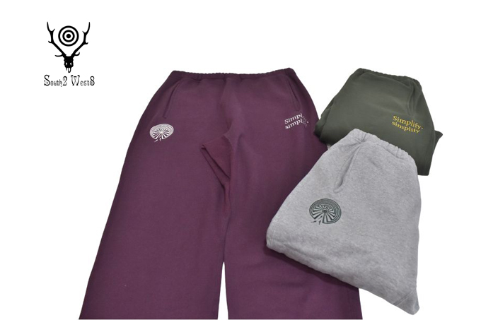South2 West8 EMB. STRING SWEAT PANT - COTTON FRENCH TERRY