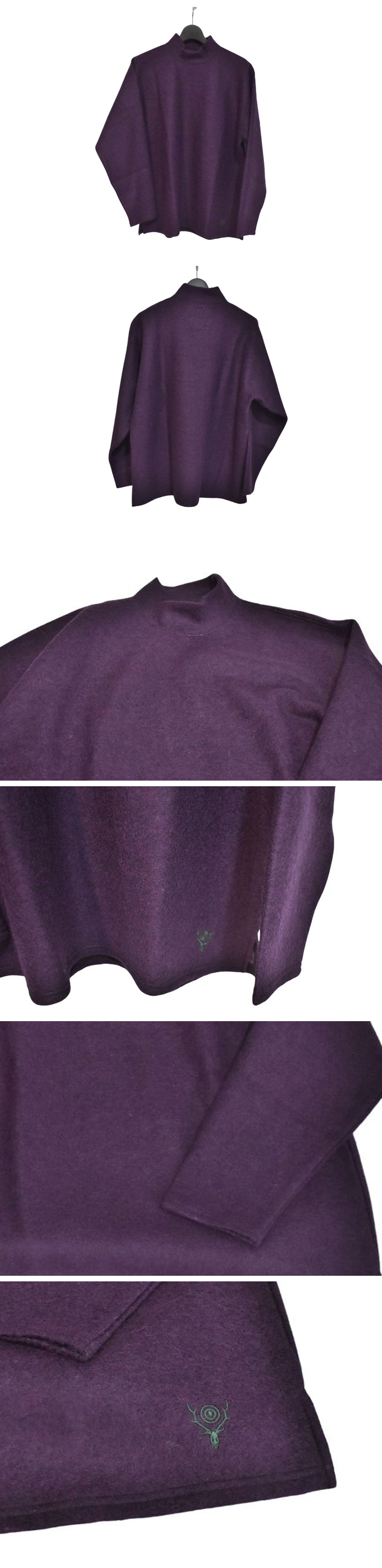 South2 West8 S.S. MOCK NECK SHIRT - BOILED JERSEY