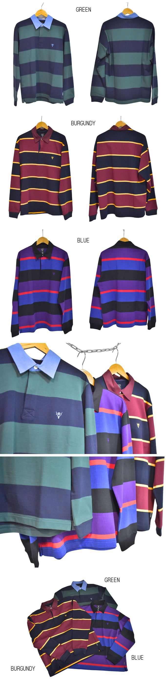 South2 West8 RUGGER SHIRT - COTTON PLAINSTITCH