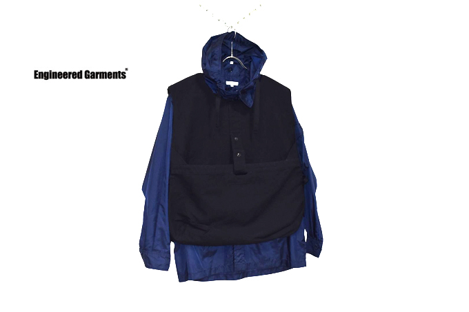 NEWSBOY VEST - COTTON DOUBLE CLOTH / BLACK | ENGINEERED GARMENTS 