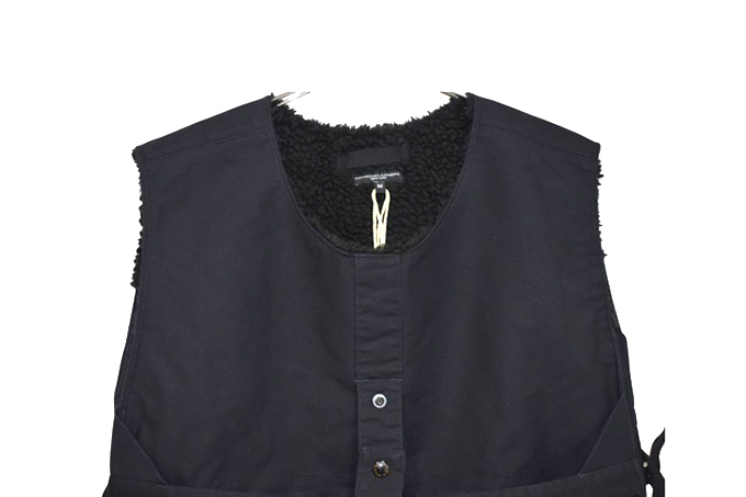 ENGINEERED GARMENTS NEWSBOY VEST - COTTON DOUBLE CLOTH