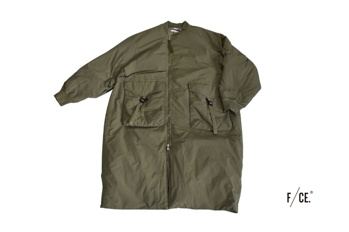 F/CE GARMENT DYE DOWN MA-1 LONG COAT