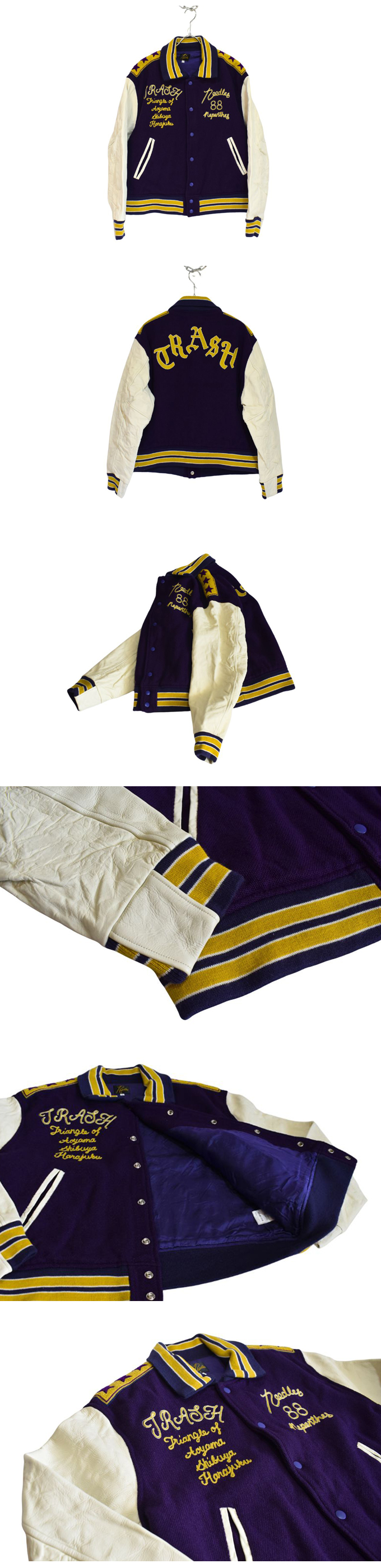 Needles LETTERED JACKET - WOOL MELTON