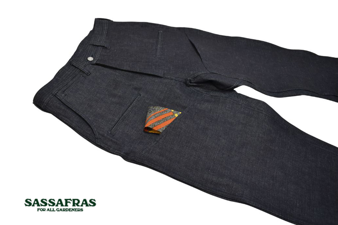 SASSAFRAS Leaf Warden Pants 4/5 - 13.5oz Denim