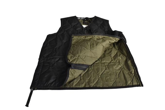 TAION 【UNISEX】 MILITARY W-ZIP V NECK DOWN VEST
