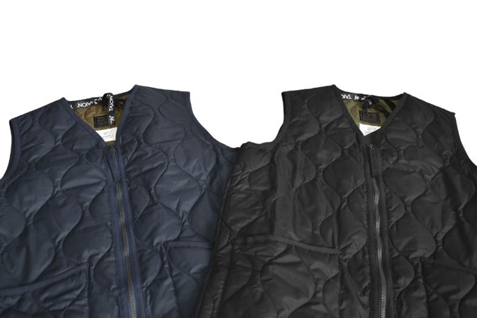 TAION 【UNISEX】 MILITARY W-ZIP V NECK DOWN VEST