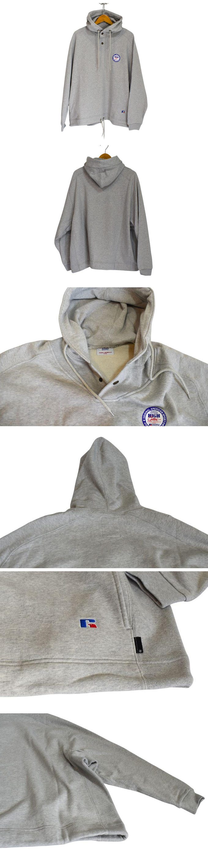 RUSSELL ATHLETIC RUSSELL ATHLETIC × BerBerJin HIGH COTTON SNAP BUTTON HOODIE