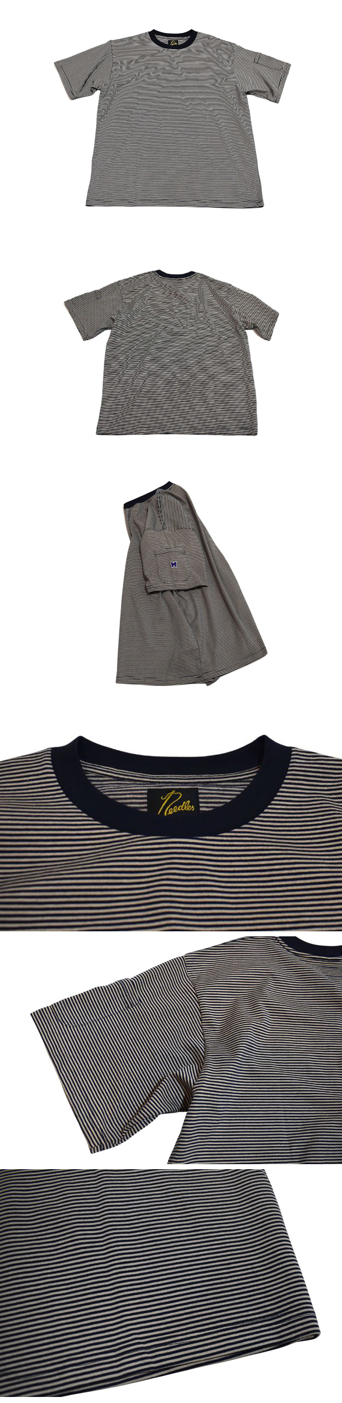 Needles S/S CREW NECK TEE - COTTON STRIPE JERSEY