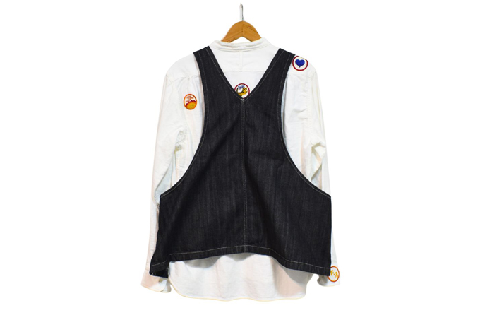 TIGRE BROCANTE 11オンスブラックデニムワークマンビブベスト