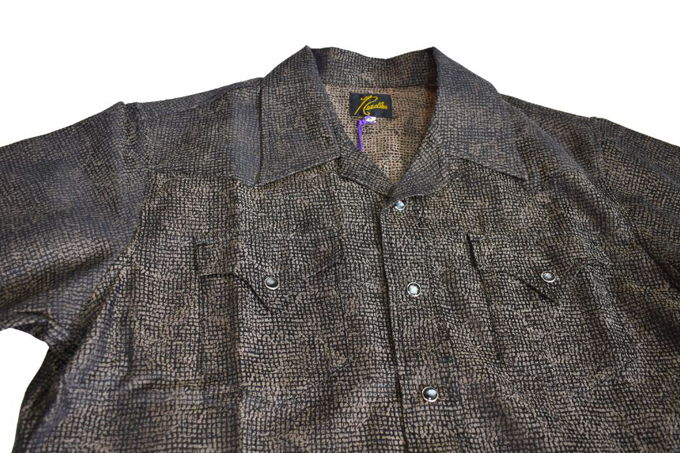 Needles S/S WESTERN SHIRT - MICRO SHADOW PLAID