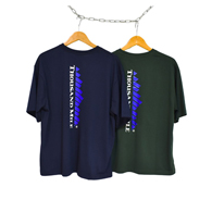 THOUSAND MILE SHORT SLEEVE PRINT T-SHIRT VERTICAL LOGO T/C JERSEY