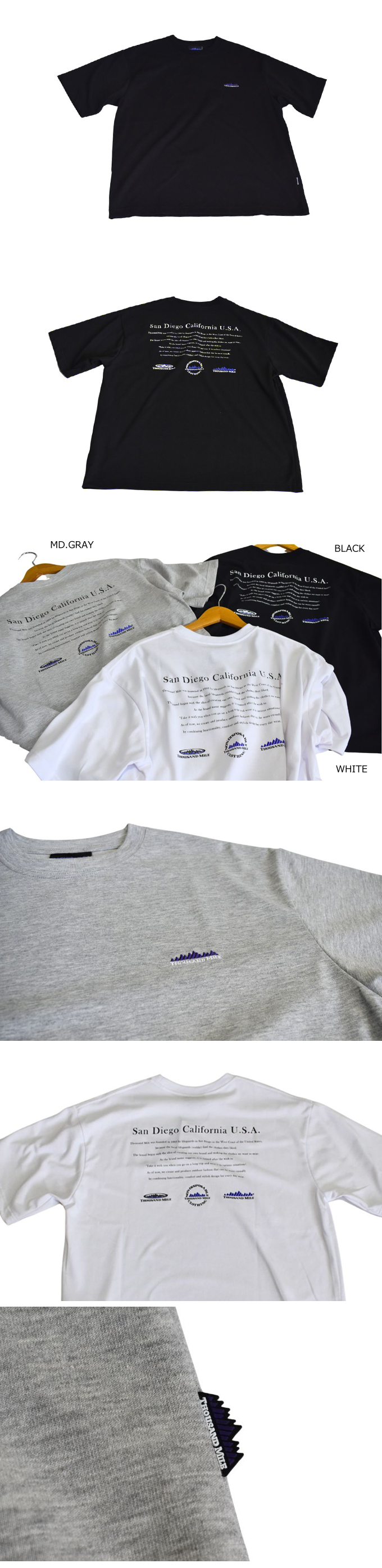 THOUSAND MILE SHORT SLEEVE PRINT T-SHIRT HISTORY T/C JERSEY