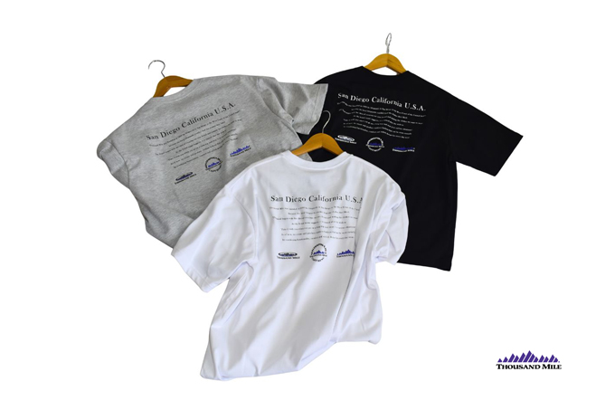 THOUSAND MILE SHORT SLEEVE PRINT T-SHIRT HISTORY T/C JERSEY